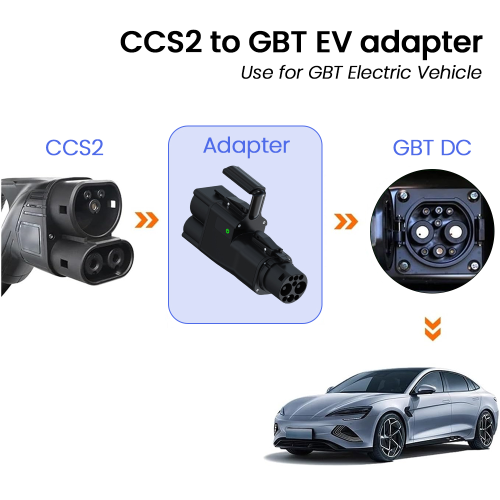 Gb/T To Ccs2 200A Fast Charging Adapter - Adaptador convertidor CCS2 a GB/T EV,