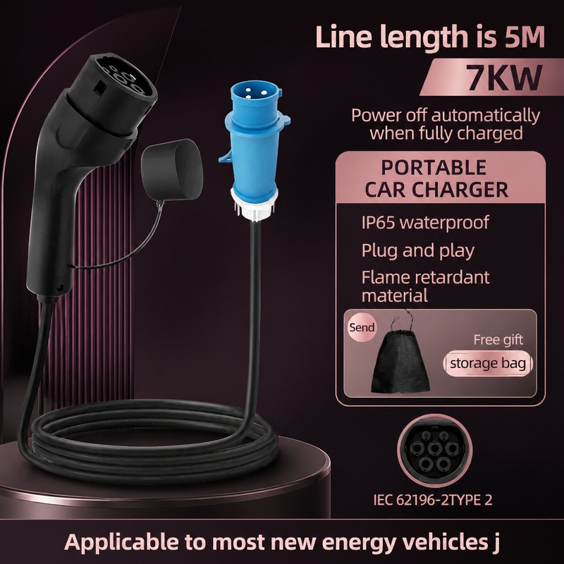 Portable Ev Charger 32A Type 2 Cee Plug - Cargador Portátil para Vehículos Eléctricos ROMADA