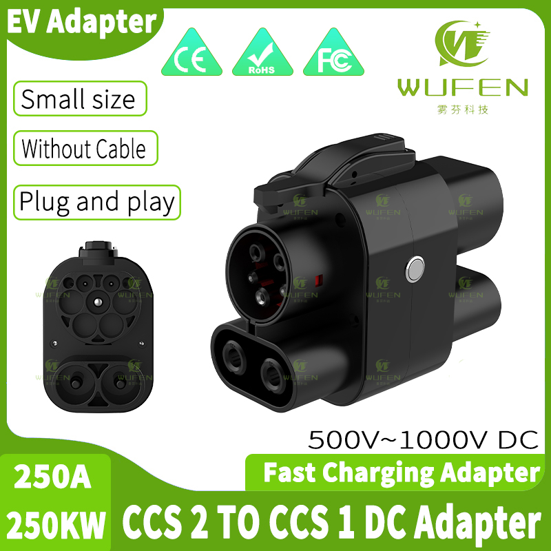 WUFEN CCS2 a CCS1 250A adaptad - Ccs2 To Ccs1 Fast Charge Adapter 250Kw reseña y precio