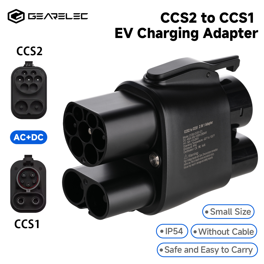 GEARELEC CCS2 a CCS1 adaptador - Ccs2 To Ccs1 Fast Charge Adapter 250Kw reseña y precio