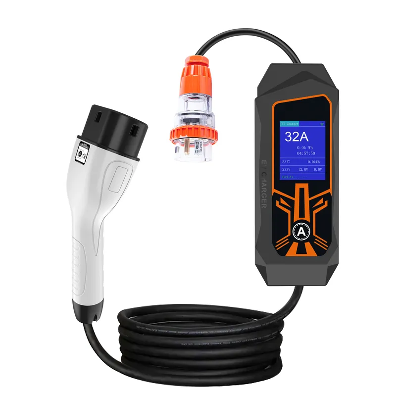 Cargador Portátil para Vehícul - Portable Ev Charger 32A Type 2 Cee Plug reseña y precio