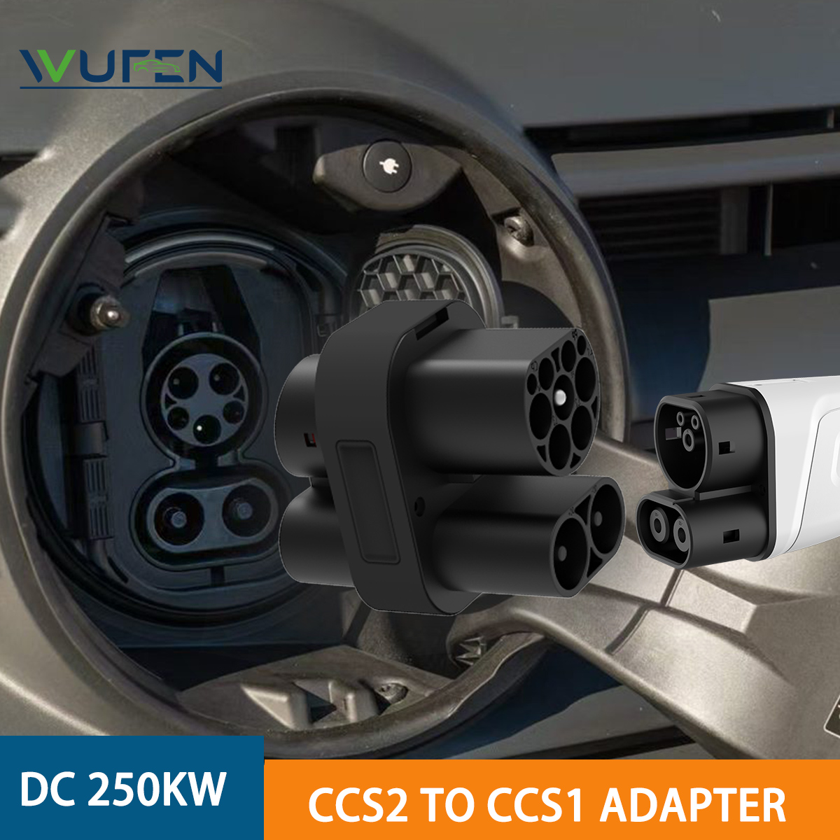 Adaptador WUFEN de 250KW CCS2  - Ccs2 To Ccs1 Fast Charge Adapter 250Kw reseña y precio